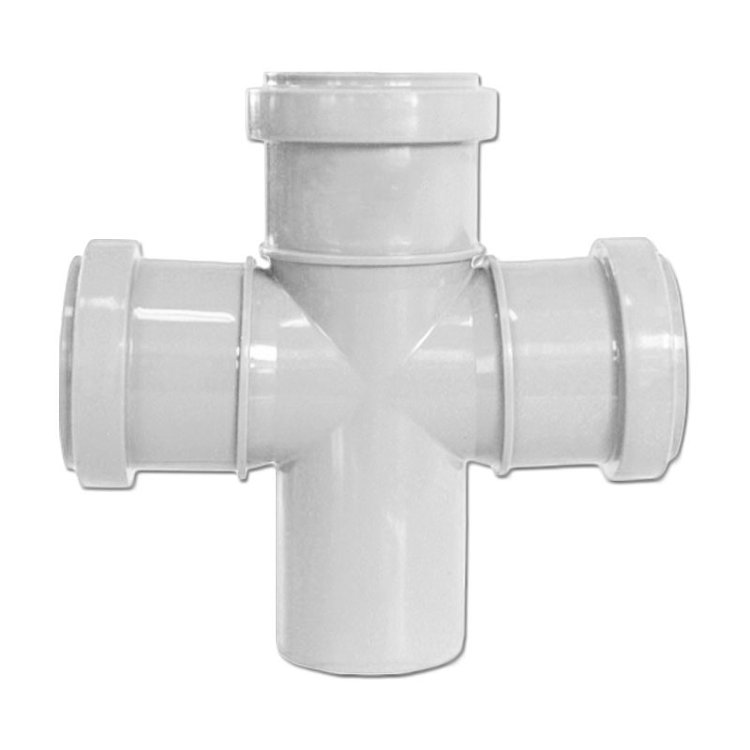 Крестовина канализационная бесшум. 1-плоскостная110*110*110*90 Синикон Комфорт