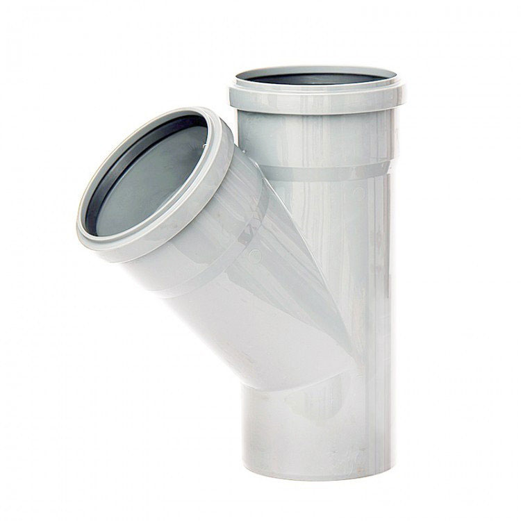 Тройник канализационный бесшум. 110*110*45 Синикон Комфорт