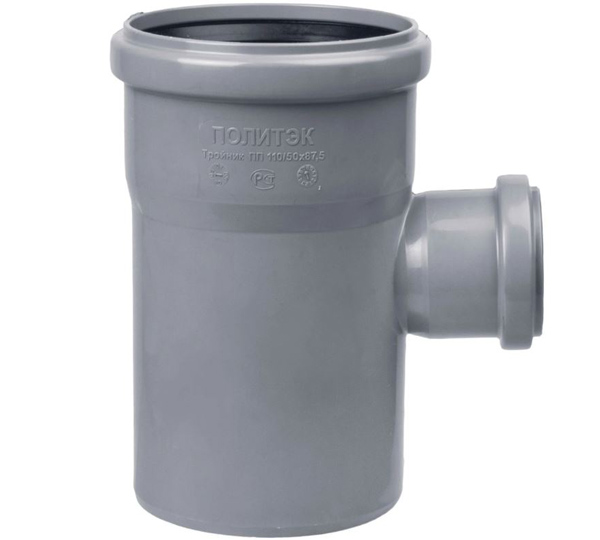 Тройник канализационный внутренний 110x50 мм/90° Политэк