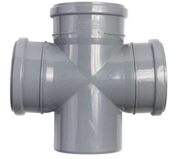 Крестовина канализационная внутренняя одноплоскостная 110х110х110 мм/90° Политэк