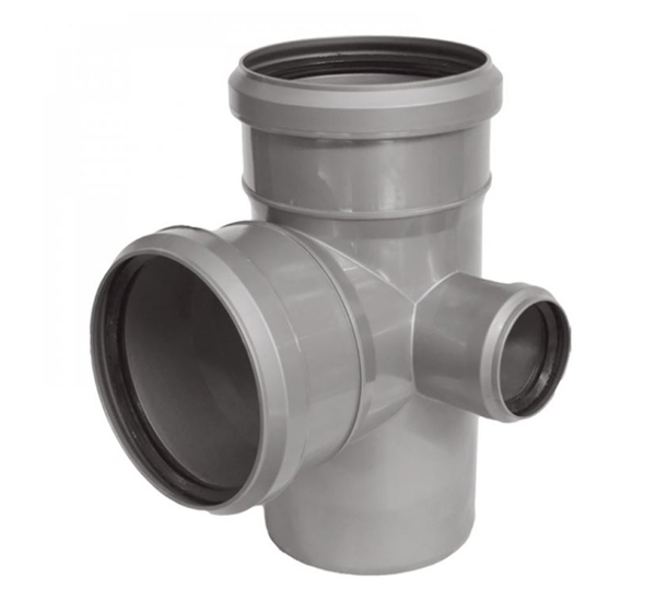 Крестовина канализационная внутренняя двухплоскостная 110x110x50 мм/90° левая Политэк